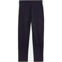 M&S Cotton Rich Straight Leg Joggers Navy