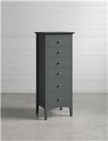 Hastings Dark Grey Tall 6 Drawer Chest