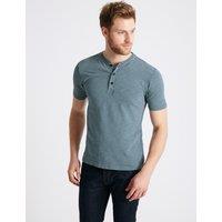Slim Fit Pure Cotton Textured Top