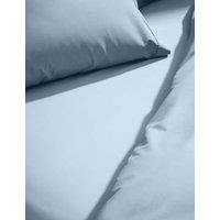 M&S Egyptian Cotton 230 Thread Count Crisp Deeper Fitted Sheet Light Wedgewood