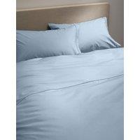 M&S Egyptian Cotton 230 Thread Count Crisp Duvet Cover Light Wedgewood