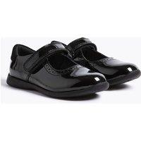 M&S Kids' Riptape Leather School Shoes (8 Small - 1 Large) Black