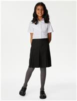M&S Girls' Slim Fit Permanent Pleats School Skirt (2-18 Yrs) Navy