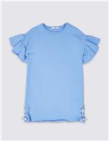 Cotton Rich Tie Side Sweat Dress (3-16 Yrs)