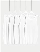 5 Pack Essential Cotton Sleeveless Vests