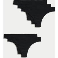 5pk Microfibre Low Rise Thongs