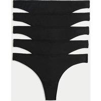 M&S 5pk Microfibre Low Rise Thongs Black
