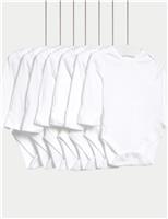 7pk Pure Cotton Long Sleeve Bodysuits (5lbs-3 Yrs)