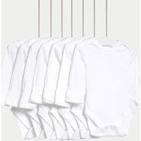 7pk Pure Cotton Long Sleeve Bodysuits (5lbs-3 Yrs)