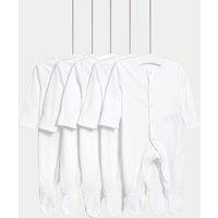 5pk Pure Cotton Sleepsuits (5lbs-3 Yrs)