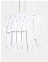5pk Pure Cotton Sleepsuits (5lbs-3 Yrs)
