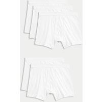 M&S 5 Pack Pure Cotton Cool & Fresh Trunks White