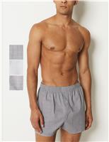 M&S 3 Pack Pure Cotton Cool & Fresh Boxers Blue/Black