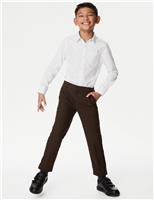 2 Pack Boys Slim Fit Non-Iron School Shirts (2-18 Yrs)
