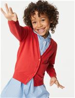 2pk Girls Pure Cotton School Cardigan (3-18 Yrs)