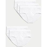 M&S 5 Pack Essential Cotton Briefs White