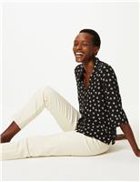 Floral Print 3/4 Sleeve Shirt