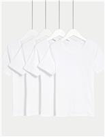 4pk Pure Cotton Short Sleeve Vests (2-14 Yrs)
