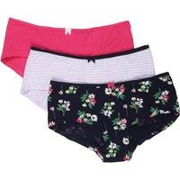 M&S INT 3P PINK FLORAL SHORTS Pink Mix