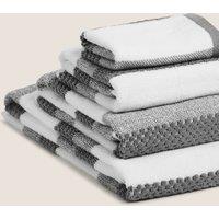 Pure Cotton Striped Textured Towel