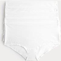 M&S 5pk Cotton Lycra High Rise Shorts White