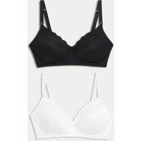 2pk Maternity Lace Trim Nursing Bras B-G