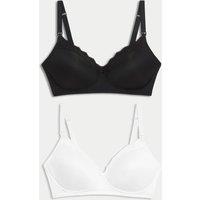 2pk Maternity Lace Trim Nursing Bras B-G