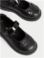 Kids Leather Mary Jane Cat School Shoes (8 Small - 2 Large)