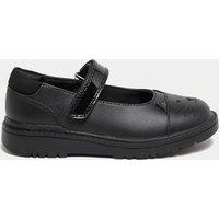 Kids Leather Mary Jane Cat School Shoes (8 Small - 2 Large)