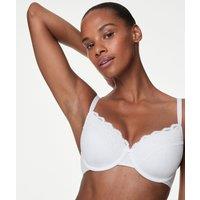 Lace Trim Padded Full Cup Wired Bra A-E