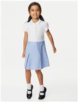 Girls 2 in 1 Gingham Pleated School Dress (2-14 Yrs)