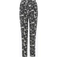 M&S Jersey Palm Print Tapered Trousers Black Mix