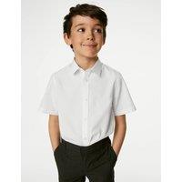 3pk Boys Longer Length Easy Iron School Shirts (4-18 Yrs)