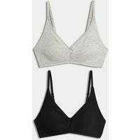 Buy 2pk Non-Wired Bralette First Bra AA-D