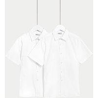 2pk Boys Skinny Fit Stretch School Shirts (2-18 Yrs)