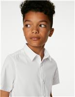 2 Pack Boys Skinny Fit Stretch School Shirts (2-18 Yrs)