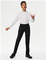 Boys Slim Leg Slim Waist School Trousers (2-18 Yrs)