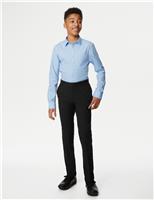 Boys Skinny Leg Longer Length School Trousers (2-18 Yrs)