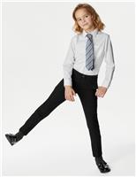 2pk Girls Slim Leg School Trousers (2-18 Yrs)