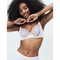 M&S Embrace Embroidered Wired Full Cup Bra A-E White