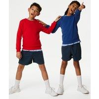 Goodmove 2 Pack Unisex Pure Cotton School Shorts (2-16 Yrs) Navy