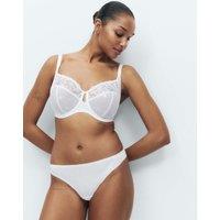 M&S Embrace Wired Extra Support Bra F-J White