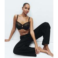 M&S Embrace Wired Extra Support Bra F-J Black