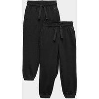 Goodmove 2 Pack Unisex School Joggers (2-16 Yrs) Black