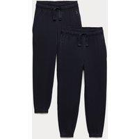 Goodmove 2 Pack Unisex School Joggers (2-16 Yrs) Navy