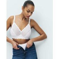 M&S Lace Non-Padded Bralette F-H White