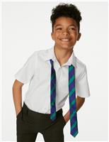 2 Pack Boys Regular Fit Cotton School Shirts (2-18 Yrs)