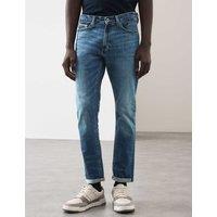 Autograph Slim Fit Japanese Selvedge Stretch Jeans Med Blue Denim