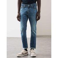 Autograph Slim Fit Japanese Selvedge Stretch Jeans Med Blue Denim