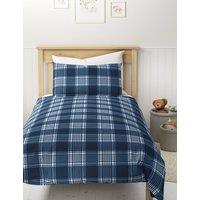 Checked Cotton Blend Bedding Set